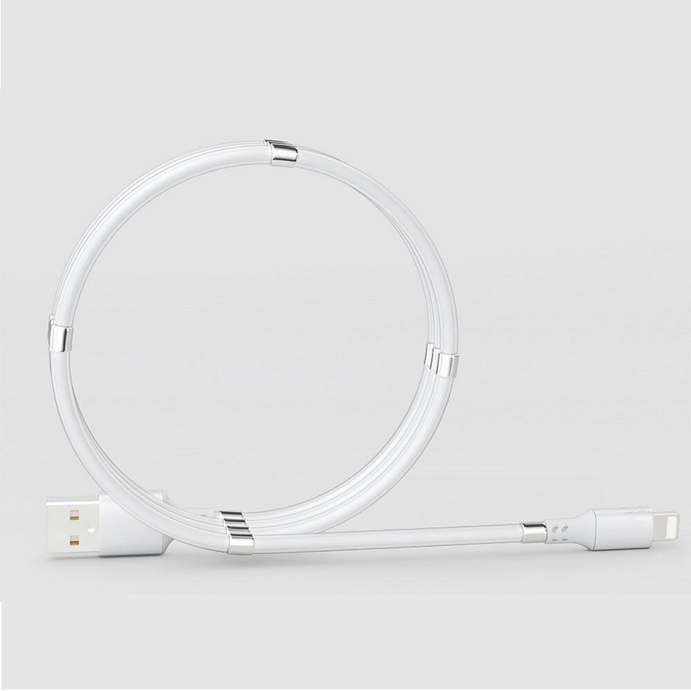 Magnetic Self-Rewinding Cable – Type C, Micro USB, Lightning